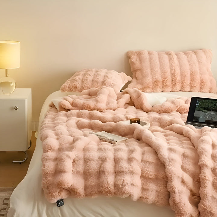 Fleece og fleece-teppe – Ekstra myk & varm | Perfekt for sofa og soverom | Skanto