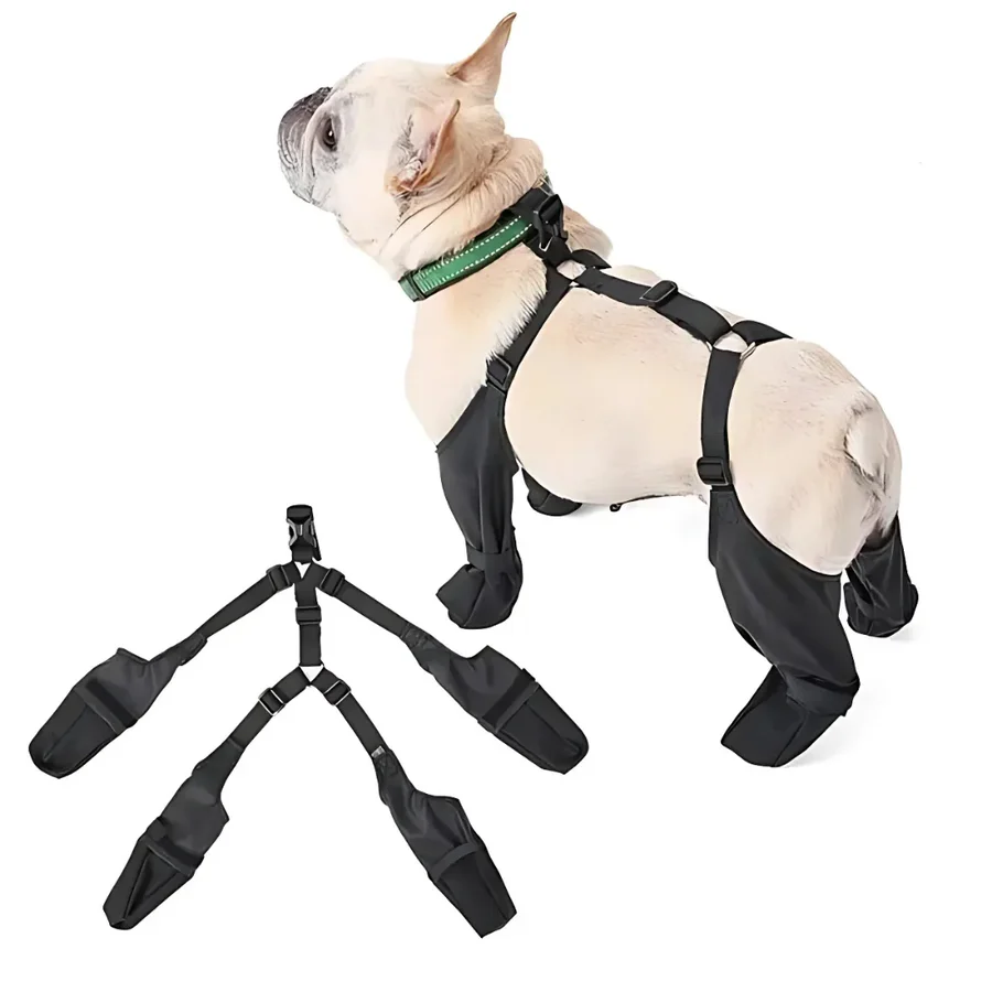 Hunde-Hosenträgerschuhe mit vollständiger Abdeckung und rutschfester Sohle