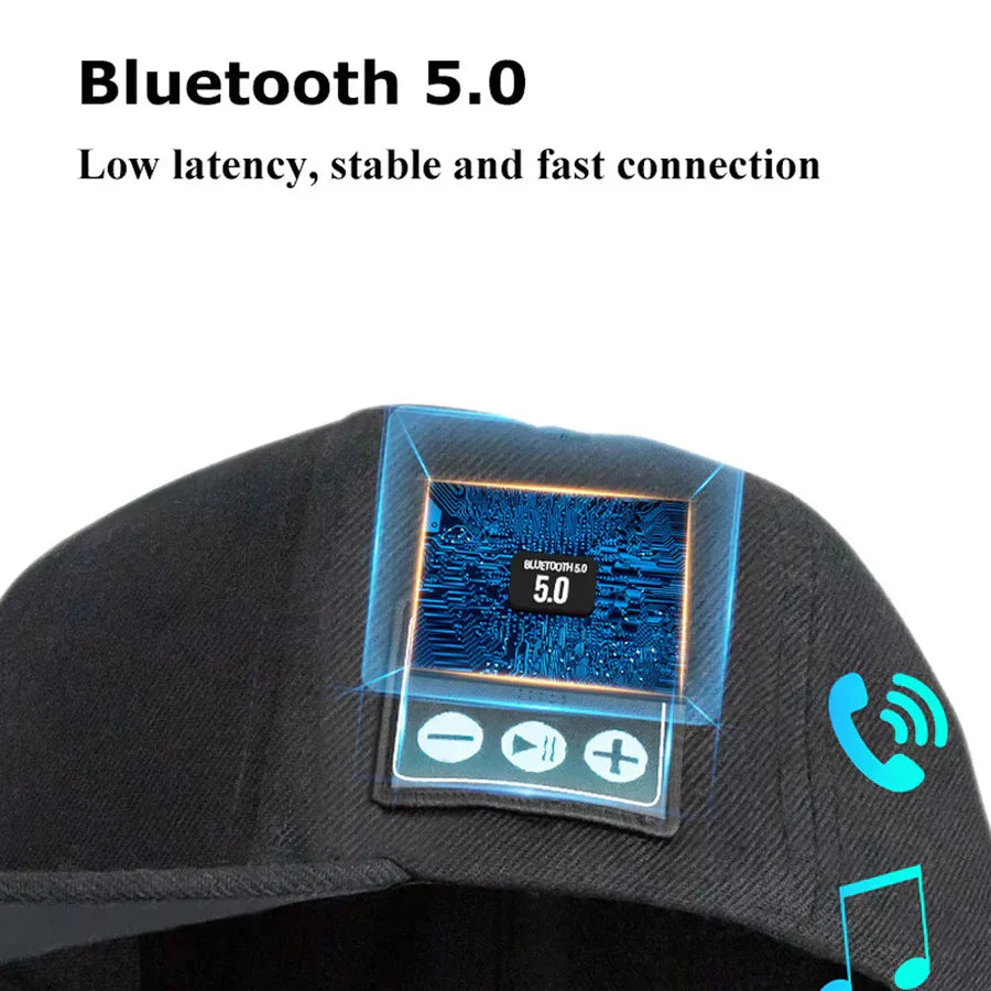 Skanto | Bluetooth Høyttaler Baseball Cap – Trådløs, Vanntett og Stilig