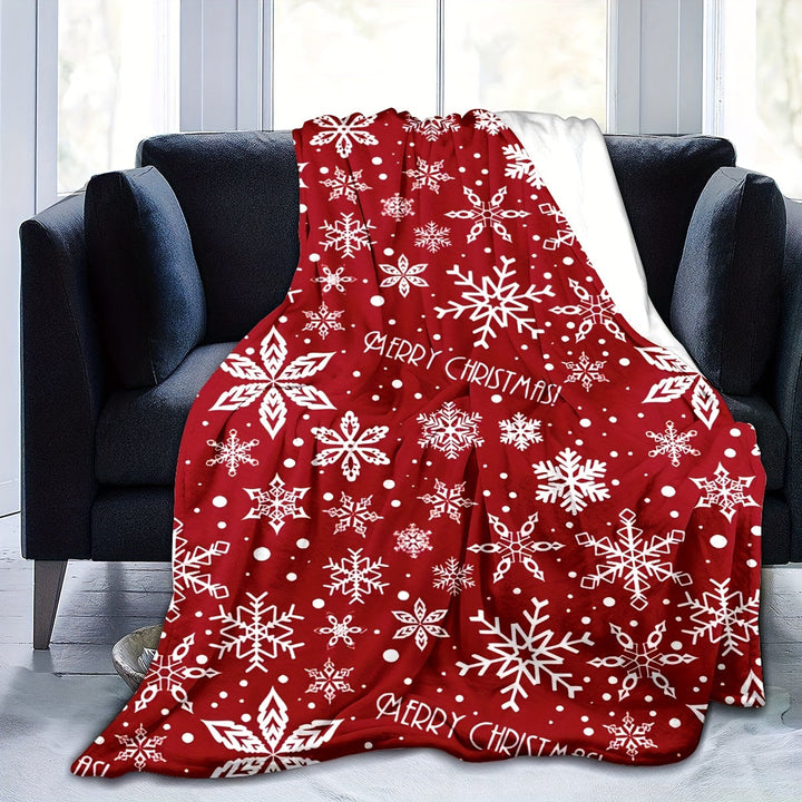 FestiveSnuggle - Luksus Jule Fleece Teppe for Høytiden Skanto