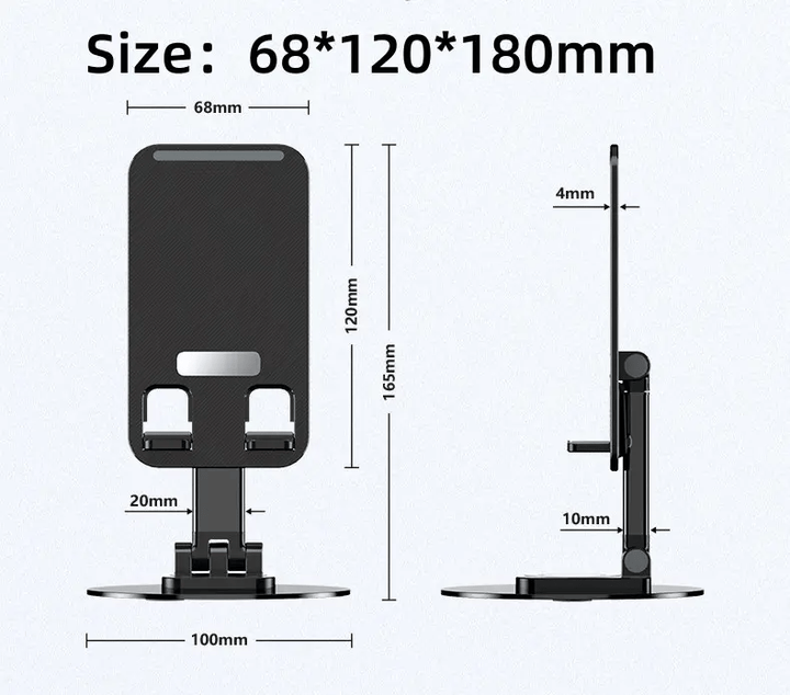 Skanto | Sammenleggbar datamaskintelefonholder i aluminiumlegering