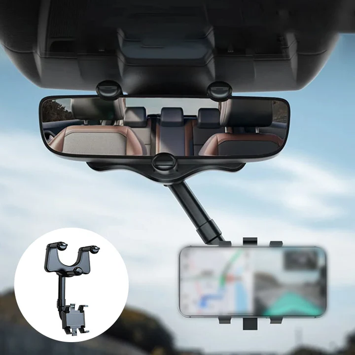Skanto | 360° Roterende Multifunksjonell Bil Speil Telefonholder