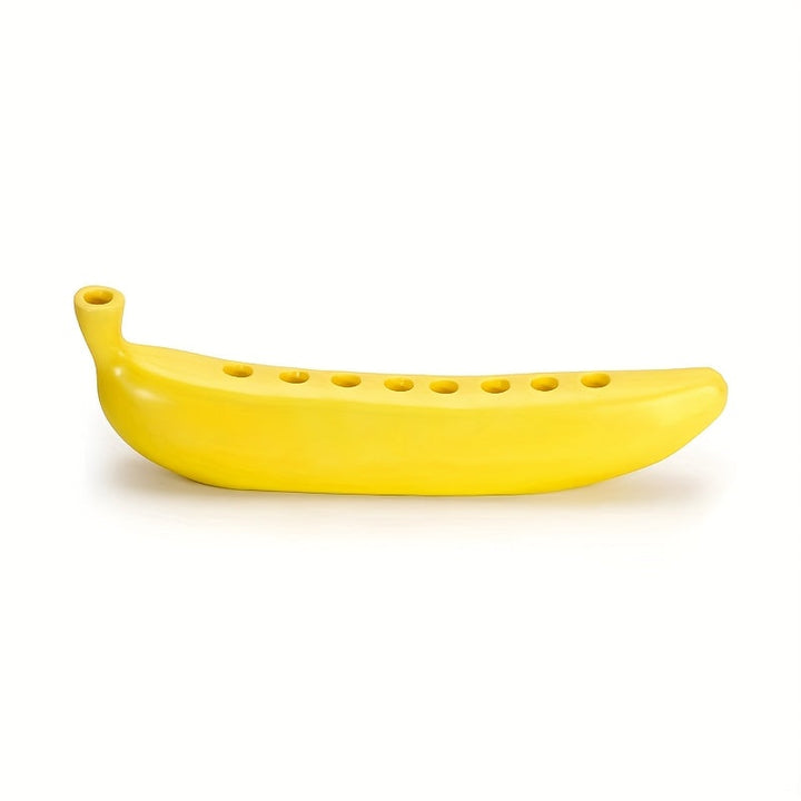 Skanto | Innovativ Keramisk Banan Dekorativ Lysestake - Morsom Lysestake for Hanukkah, Unik Banan Tema Lysestake for Enthusiaster, Fester, Hjemmelysing, Også Egnet for jul, Valentinsdag, Påske, Thanksgiving, Hanukkah Festival Gaver