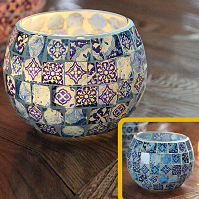 Skanto | Europeisk Retro Glass Mosaic Tealight Holder