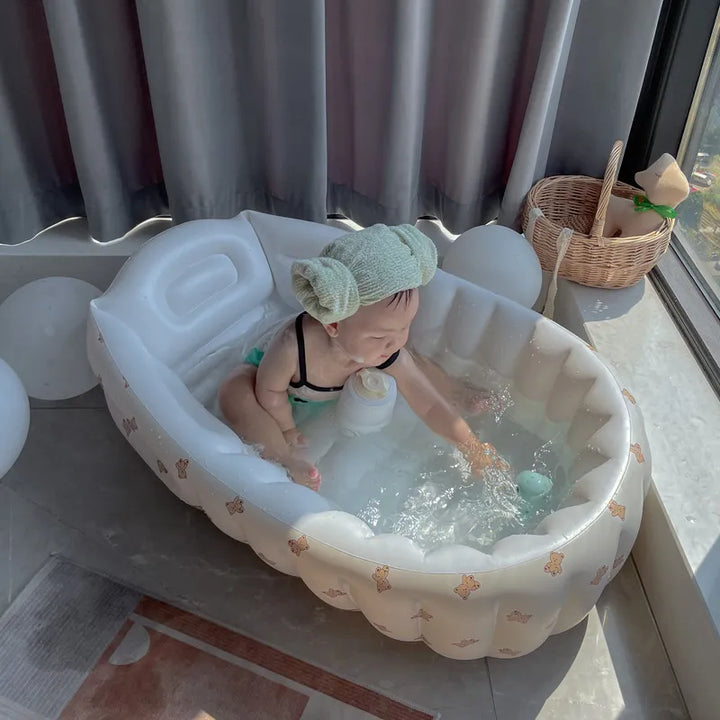 Skanto | Oppblåsbar babybadekar for reise – BubbleNest