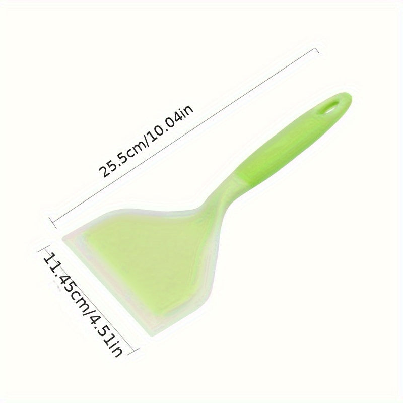 Skanto | Premium Tamagoyaki Silikon-Spade - Varmebestandig, Non-stick med bred ergonomisk grep - Ideell for pizza, steking, grilling, pannekaker, fluorescerende grønn, Eid Al-Adha Mubarak