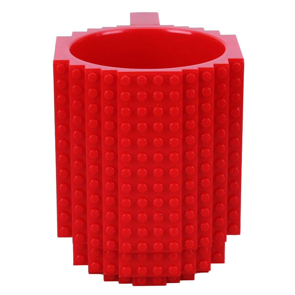 Norvo | 350ml Kreativ Lego Kaffe Kopper silikon rustfritt stål Reise Barn Voksen Bestikk Drikke Servise Sett for Barn