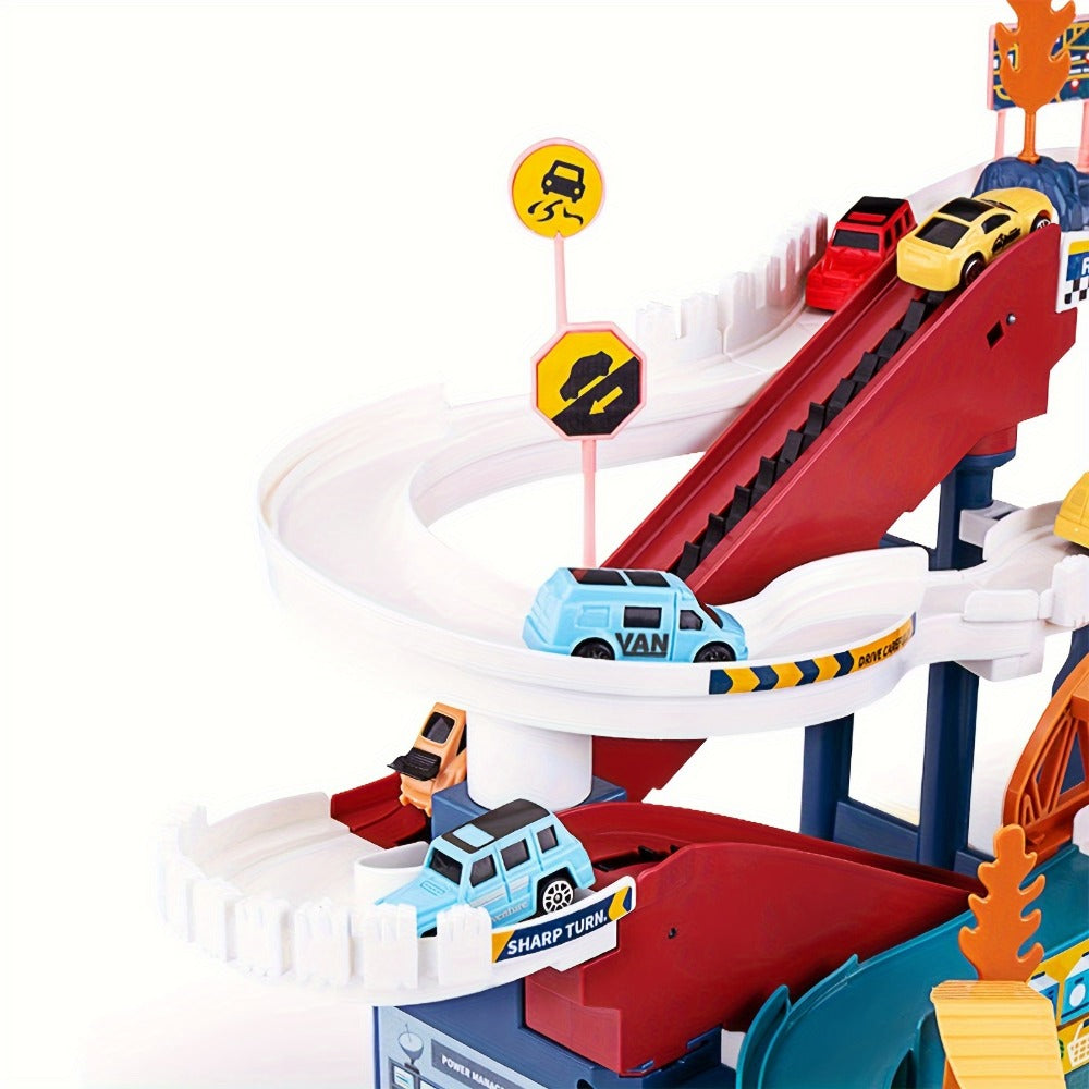 Norvo | DinoRush | Spennende forhistorisk eventyr - Dinosaur leke sett med racetrack og fjellspor