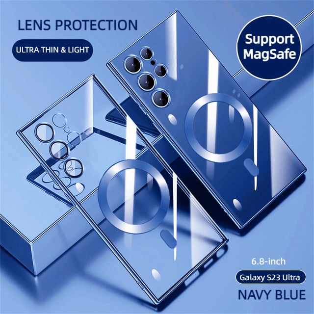 Skanto | Transparent luksusbelegg magnetisk deksel for Samsung
