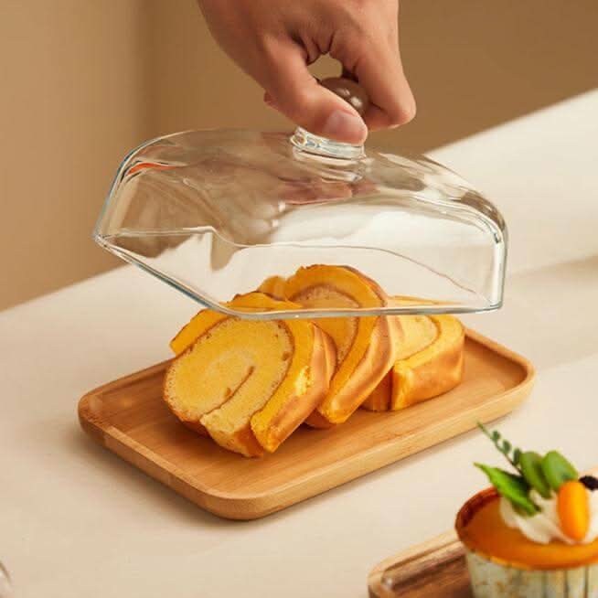 Skanto | Tre Smørfat med Glasslokk – Elegant Servise