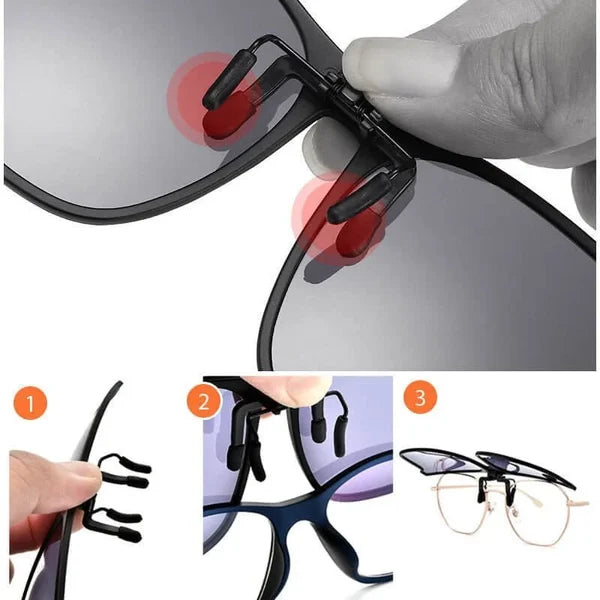 OogZeker Clip Solbriller – Lett Polarisert UV400 Clip-on for Brillebrukere | Skanto