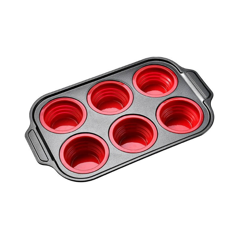 Pressemelding Silikon Muffinsform med Solid Metallramme Skanto