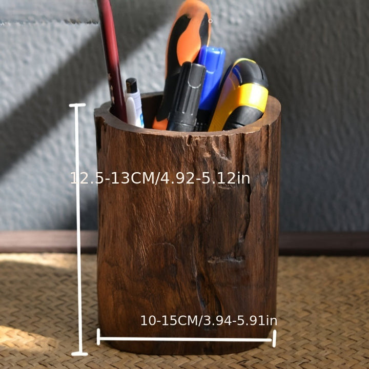 Handgefertigter Stiftehalter aus Holz – Einzigartige und natürliche Optik