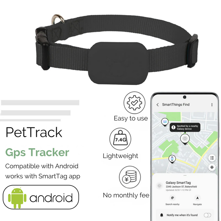 Skanto | AnimalTracker Mini – Smart hunde- og katte Bluetooth halsbånd tracker