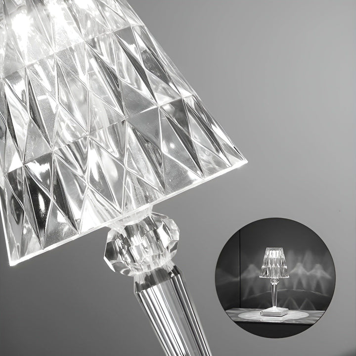 Diamond Glow – Trådløs USB-nattlampe med krystallglans