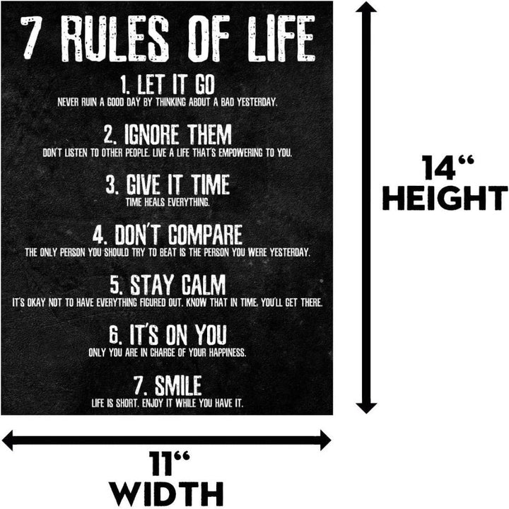 7 regler for livet motivasjonsplakat | Skanto