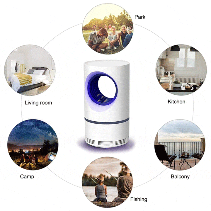 USB Fotokatalytisk Myggdreper UV Lampe, Flue Insektfelle Skadedyr Dreper Lys | Skanto