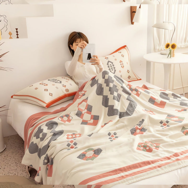 Skanto | Chevron Design Fire-lags Bomullspledd