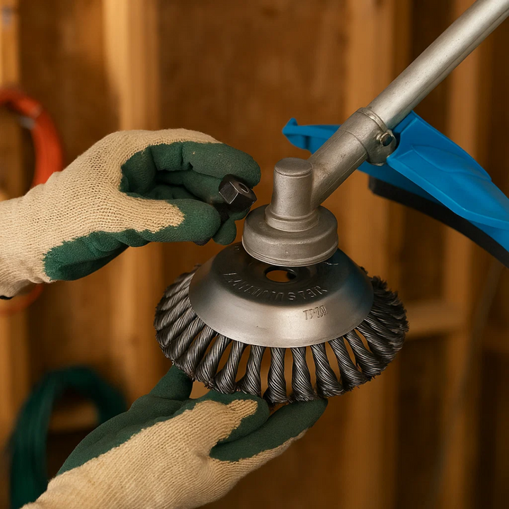 GrassCut TurboHead – Universal 6-Blade Ugressbørste for Kantklippere | Skanto