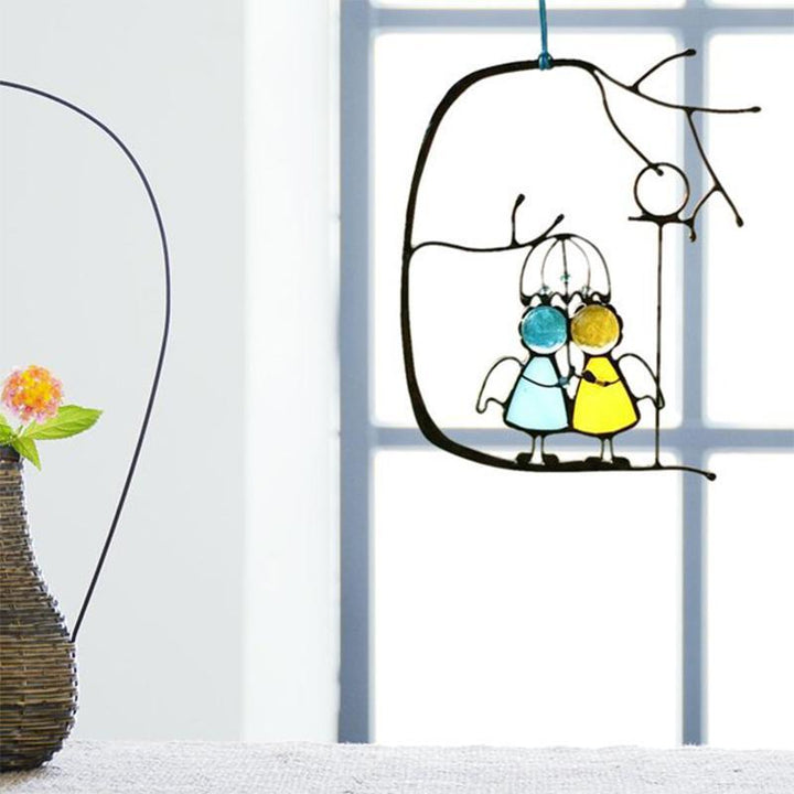 Farget Glass Hengende Sol Fangst Kunst Dekorasjon Gave | Skanto