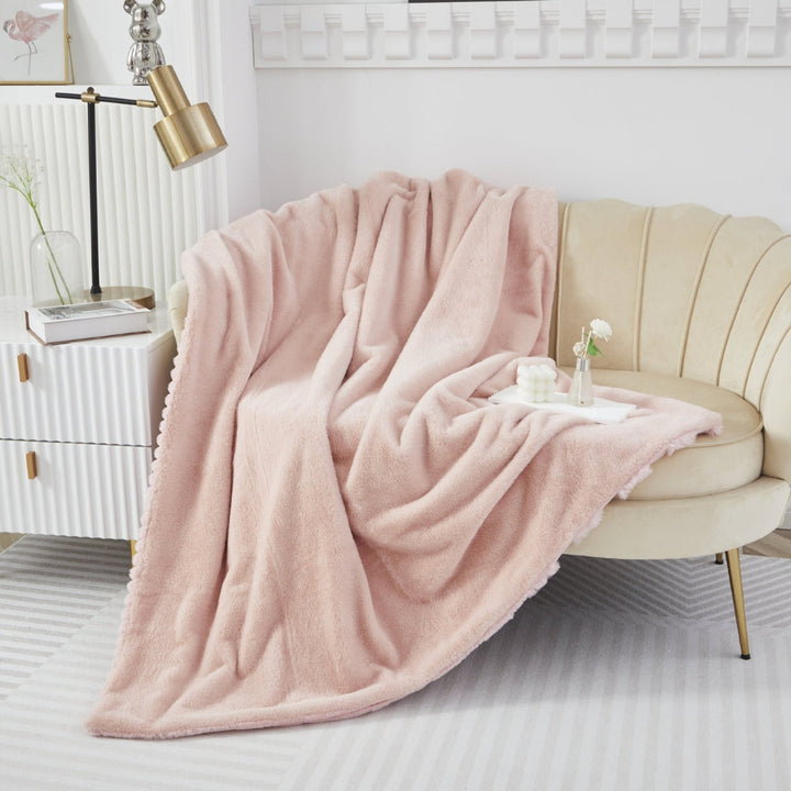 Skanto | Plush myk falsk kanin teppe