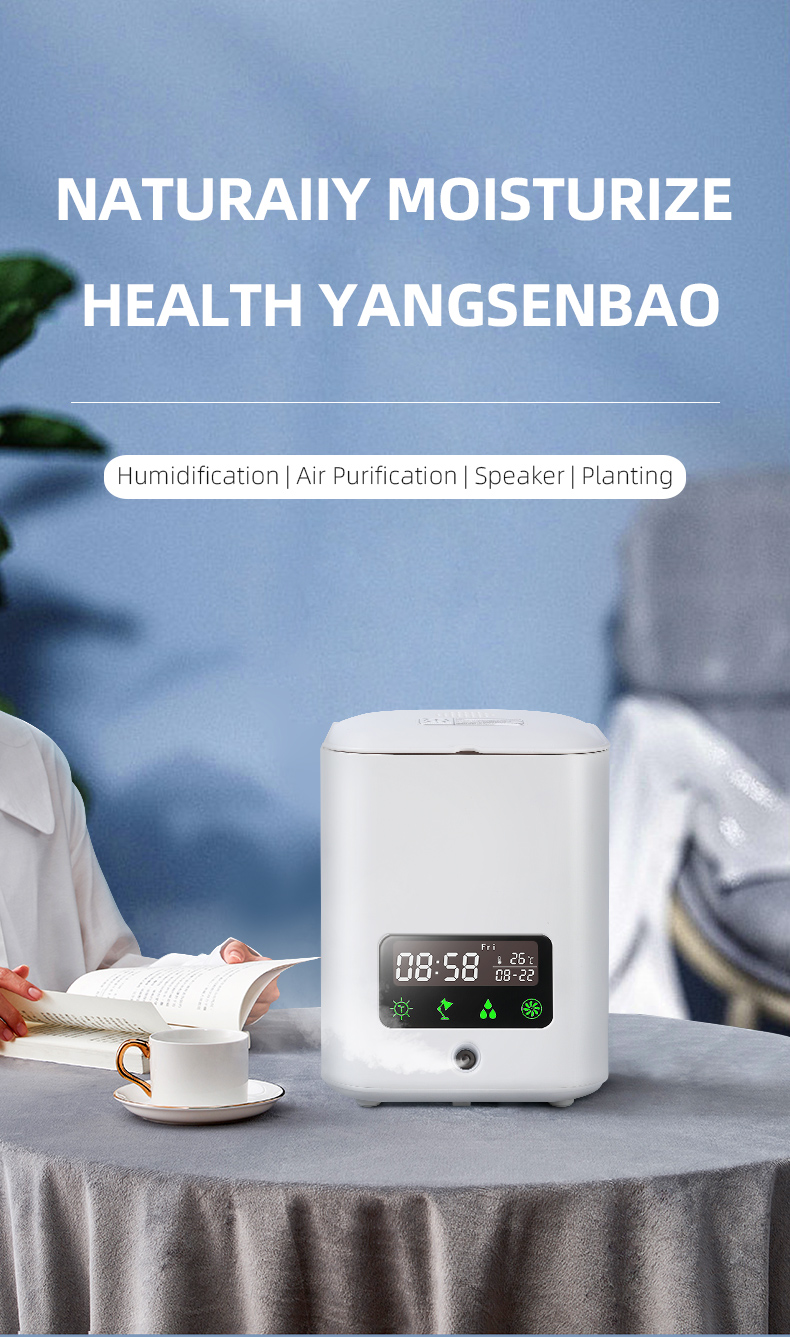 Skanto | Multifunksjonell smart hydroponisk plantepotte med kalender, diffuser og skrivebordslampe