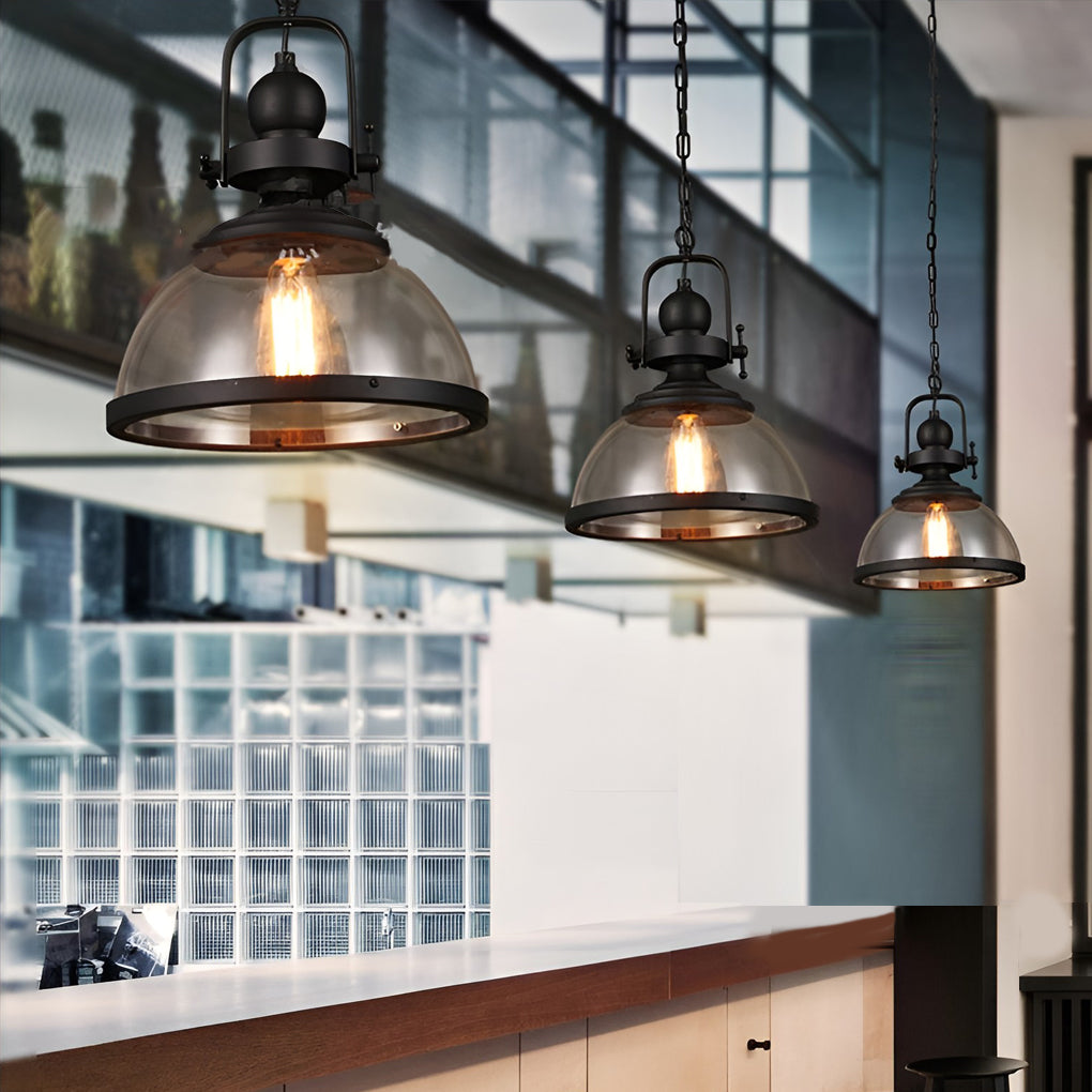 Skanto | Antikk Glass Jern Retro Industriell Kransekage Pendellamper Taklamper