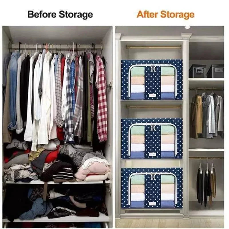Folding Storage Box For Clothes - 55 Ltr Skanto