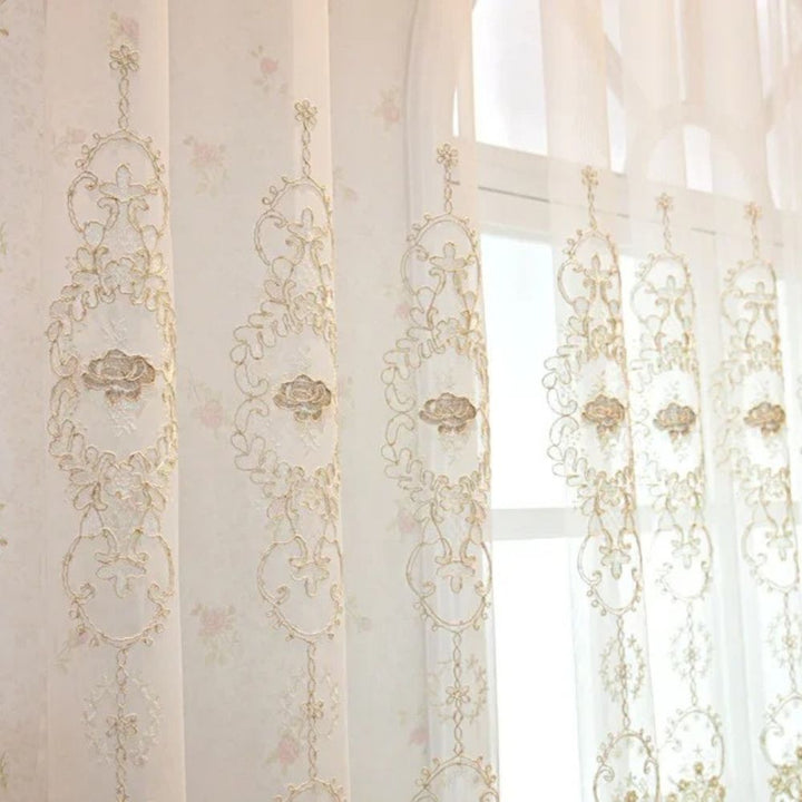 Skanto | Elyvia Brodert Klassisk Gjennomsiktig Blondergardin