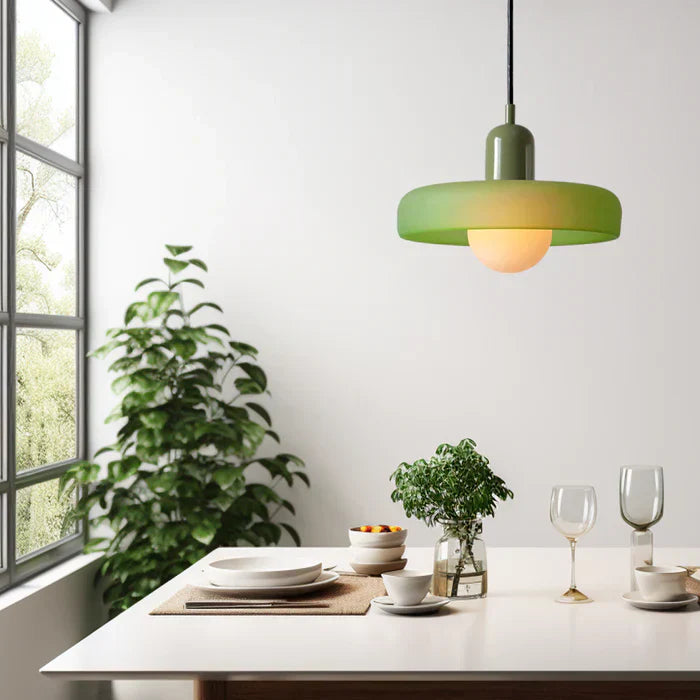Bauhaus Fargerik Glass Pendelampe - Moderne Designlampe for Stue og Spisestue | Skanto