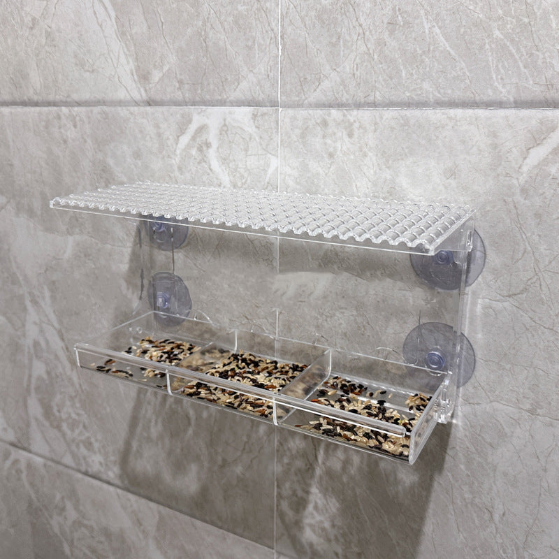 Skanto | Utendørs Clear-Window-Suction-Cup-Fuglekasse