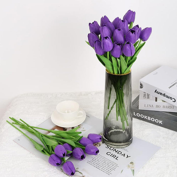 Utendørs kunstige tulipaner (7 stk) | Skanto