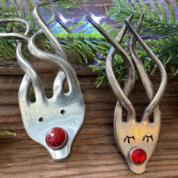 Morsom Gaffel Reinsdyr Ornament | Skanto