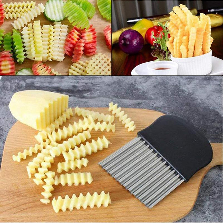 Rustfritt Stål Crinkle Chopper | Skanto