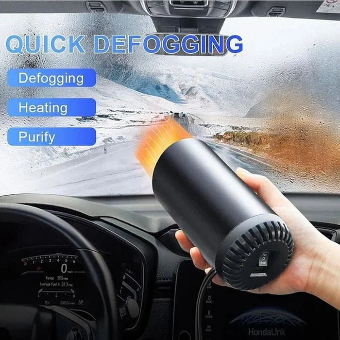 Schnellheizender, becherförmiger Auto-Warmluftgebläse – Schnelles Heizen og Kühlen, verstellbarer, um 360 Grad drehbarer Stecker, geeignet für PKW, SUV, Wohnmobil og LKW