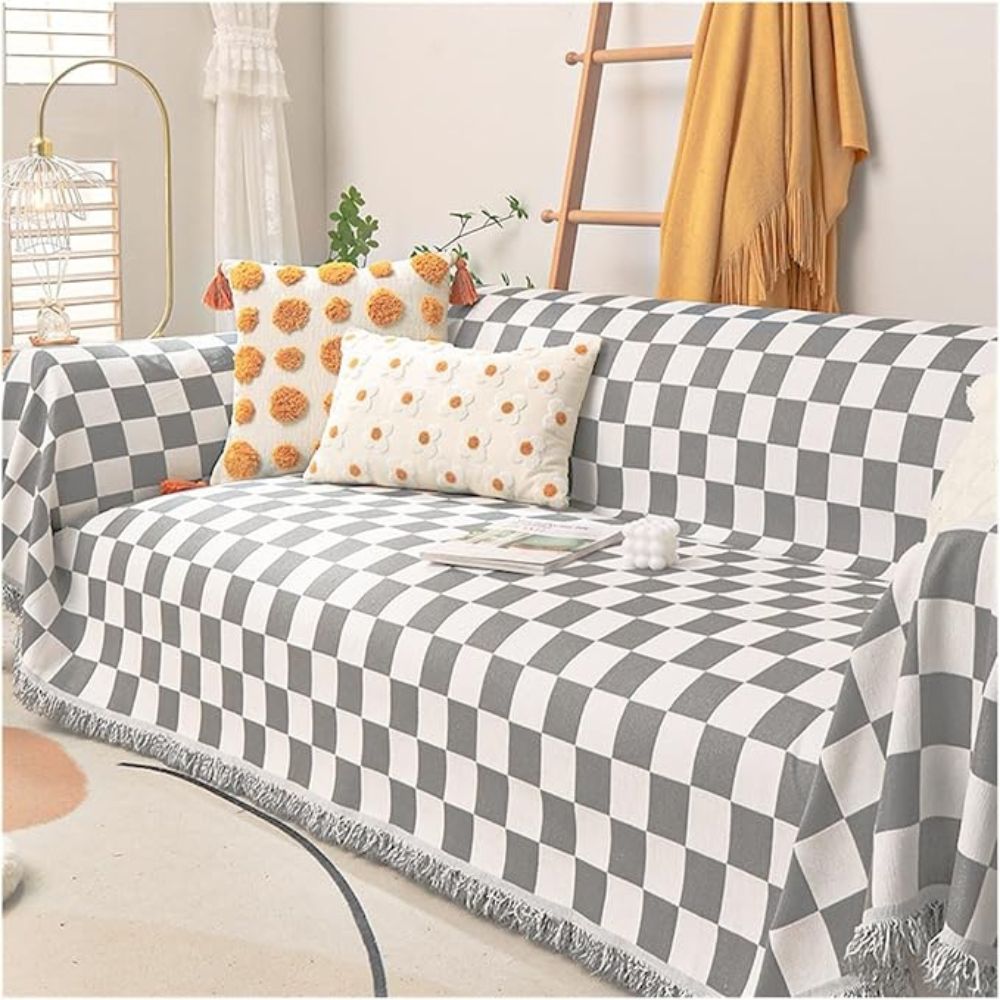 Skanto | Rutete Anti-Ripe Sofa Dekke