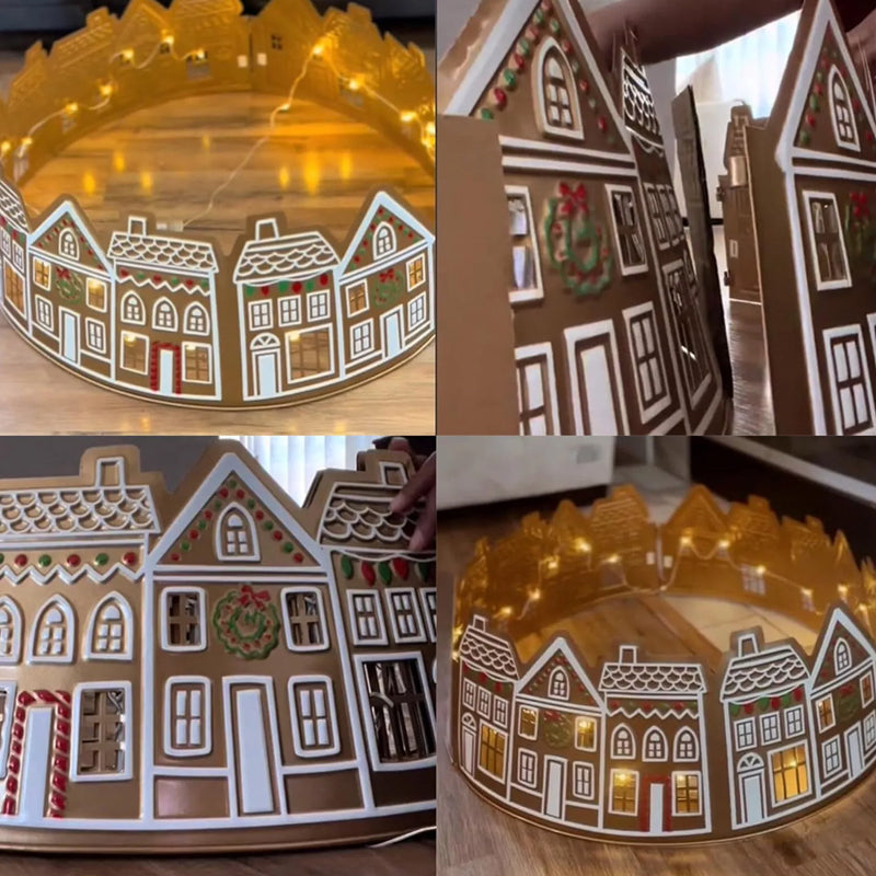 Skanto | LED Juletrekjole – Lebkuchenhus Design i PVC