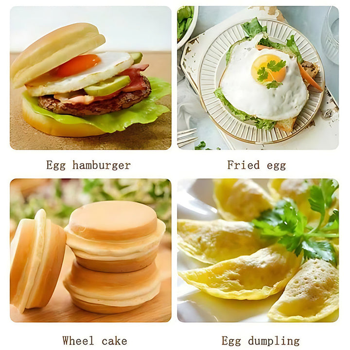 Skanto | Fire-hulls eggpanne, frokostomelett husholdningsstekepanne non-stick panne