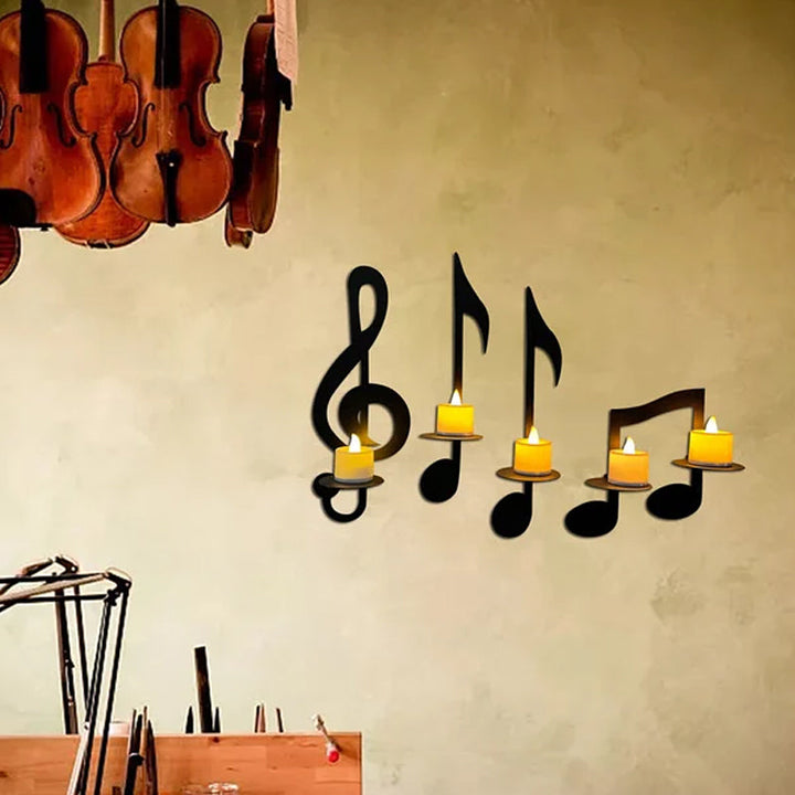 Svart Musikalsk Notewall Light | Skanto