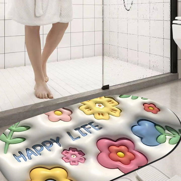 Skanto | 3D blomst myk diatom mudder absorberende gulvmatte