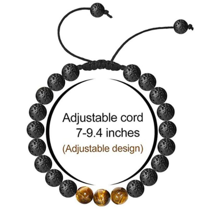 Skanto | Tiger Eye Lava Rock Stone Armbånd