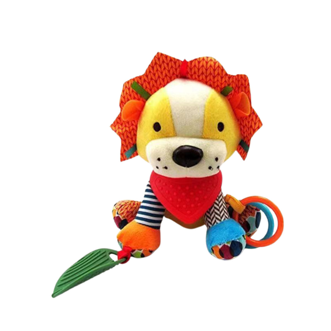 Norvo | Sensorisk babylekefigur med rasle og silikonfeste for tannfrembrudd