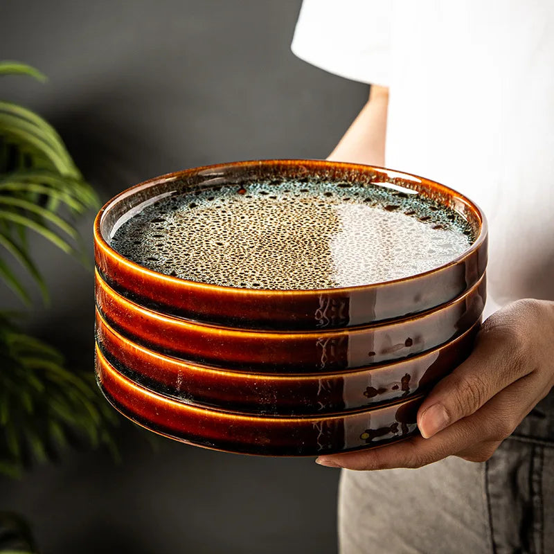 7.5" Keramisk Dumplingfat Rundt Serveringsfat Middags Servise Tallerken | Skanto