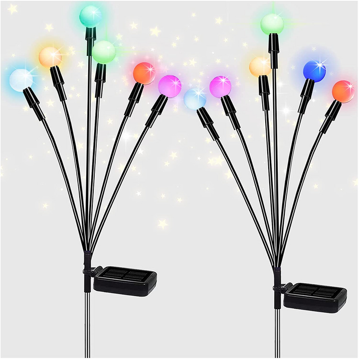 Skanto | LED Sollys for Hage med Fleksible Lyskuler – Vanntett Dekorativt Lys for Bed og Stier