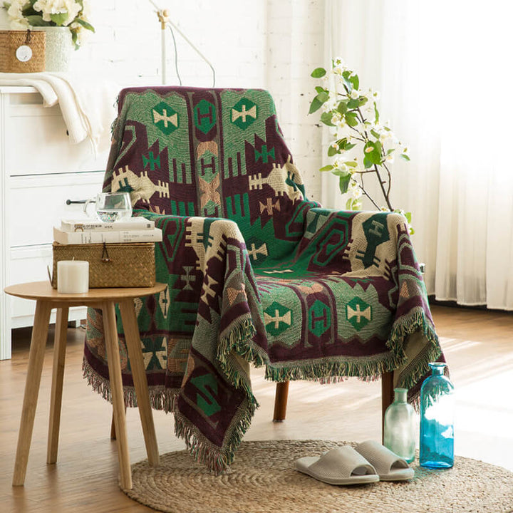 Bohemske strikkede kaster for sofasmykke | Skanto