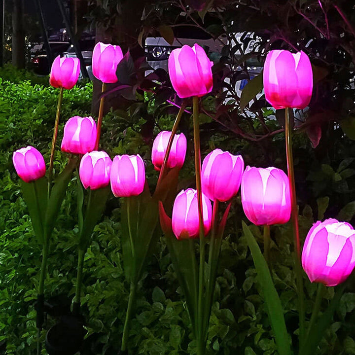 Skanto | Solar Tulip Plenlys Utendørs Hage LED Tulipan Blomsterlys Bakke Stakelandskapslys