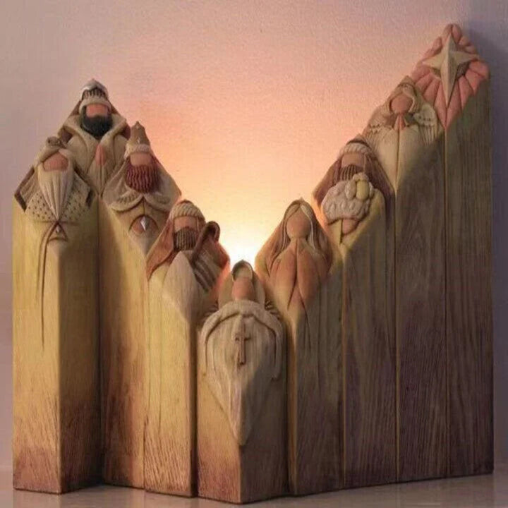 Heaven Nativity Tree Pillar Statues | Skanto