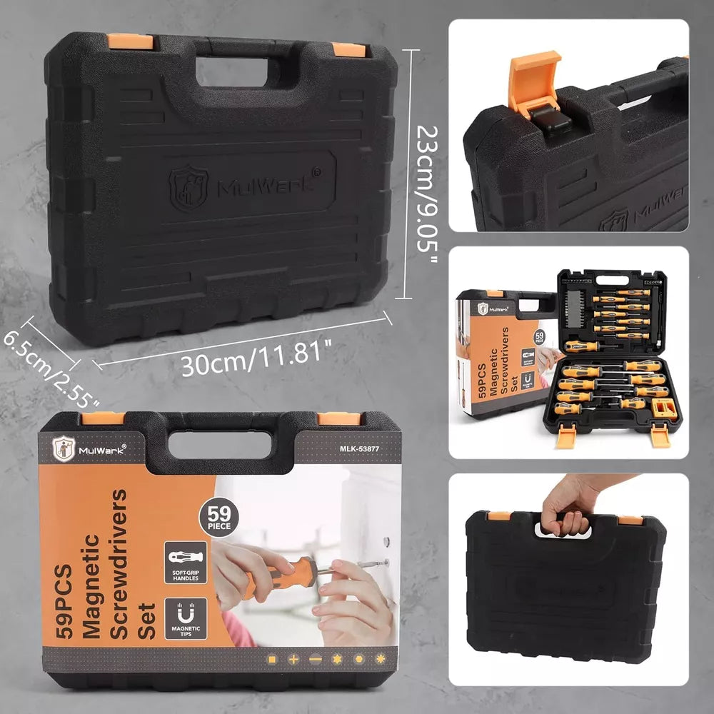 Skanto | Magnetiske skrutrekkersett med etui (43 deler)