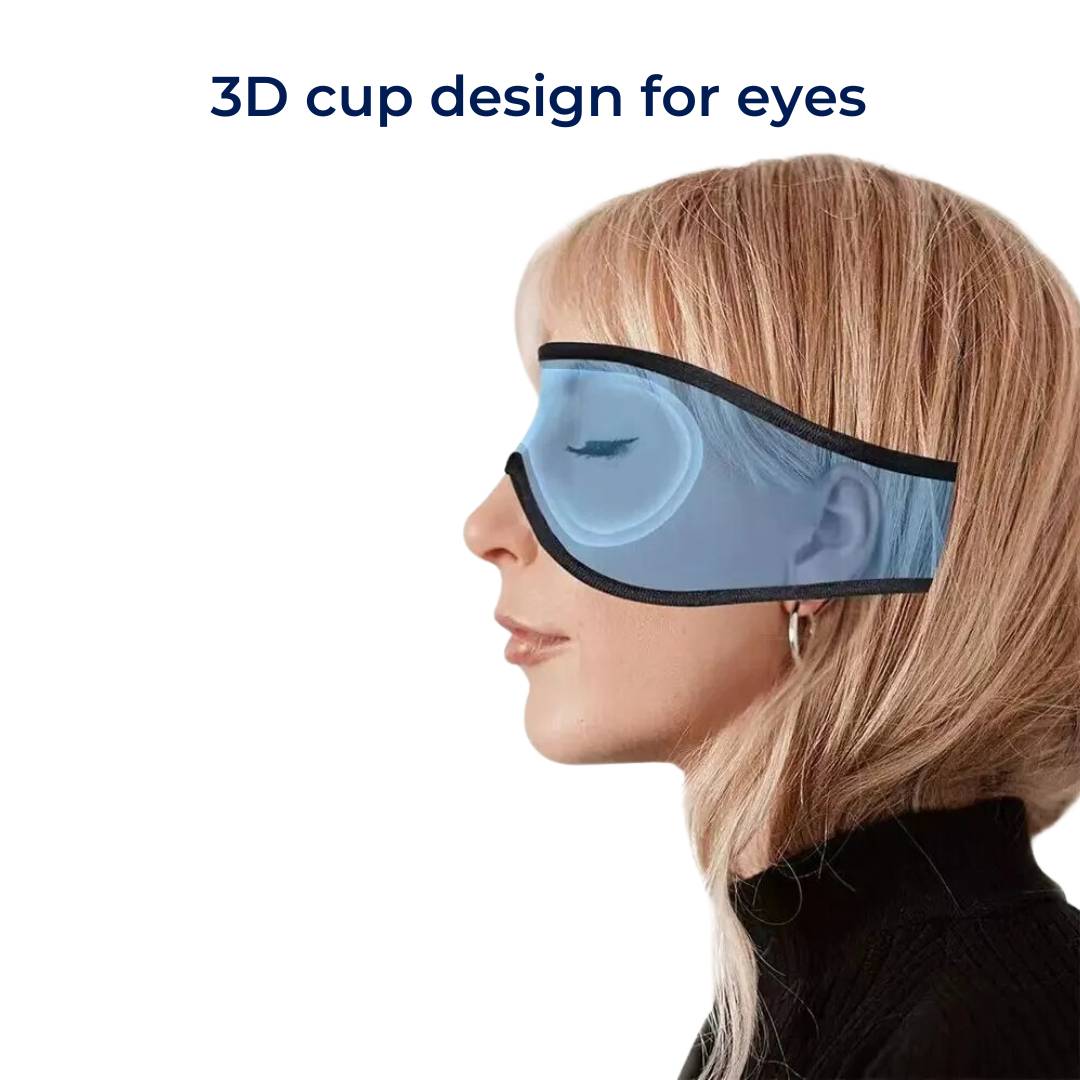 DreamSounds Bluetooth Søvnmaske med innebygde hodetelefoner | for reise - meditasjon - lyse blokkering komfort Skanto