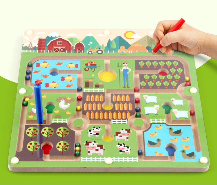 Norvo | Ecotoys BrainMaze | Styrk konsentrasjonen - Magnetisk maze puslespill spill for barn